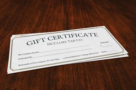 gift certificates to local restaurants.